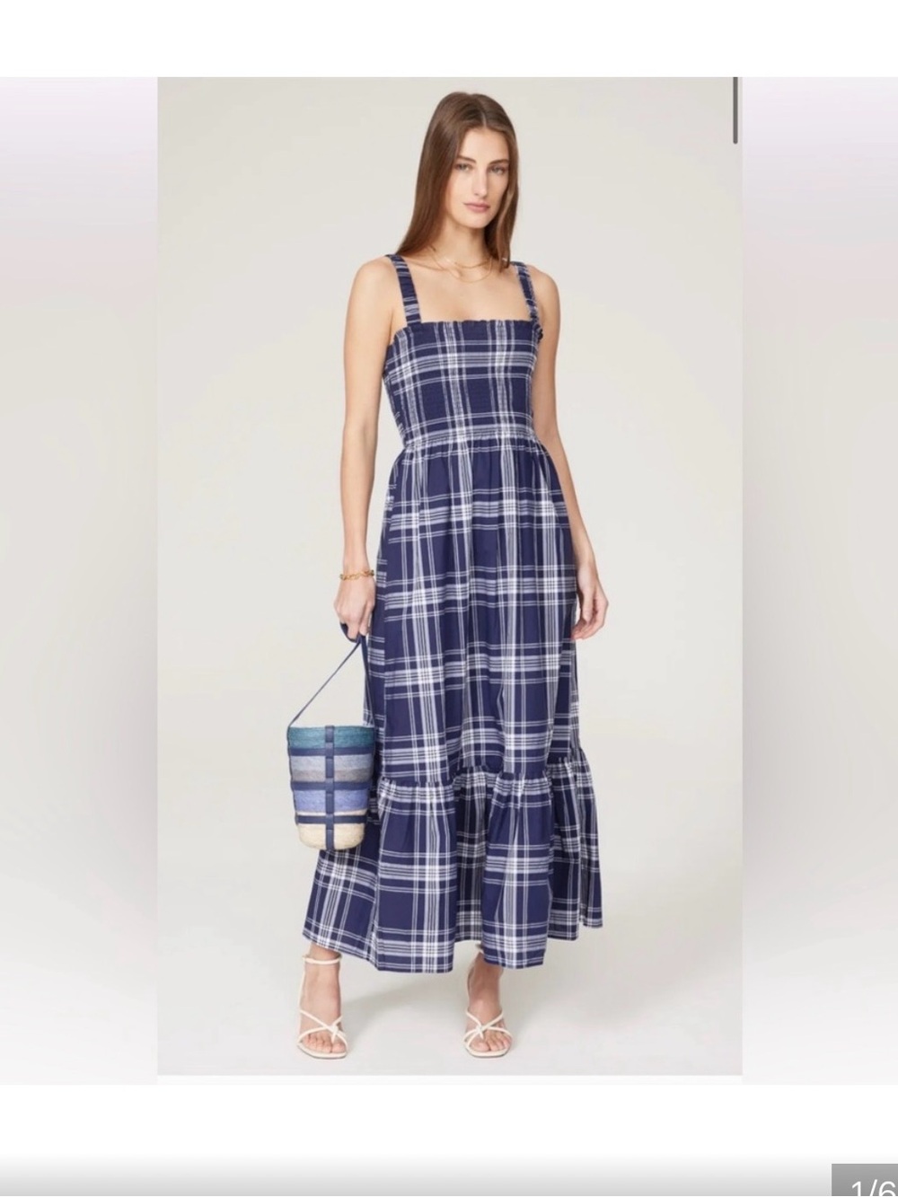 Hill house navy plaid nap dress